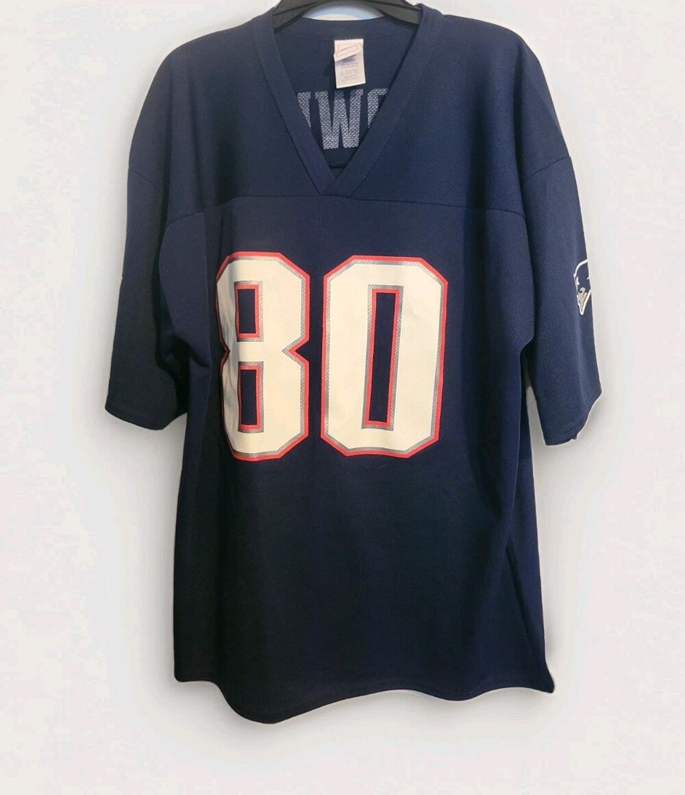 New England Patriots #80 Brown NFL Equipment Jersey Size XL| Football Fan Base